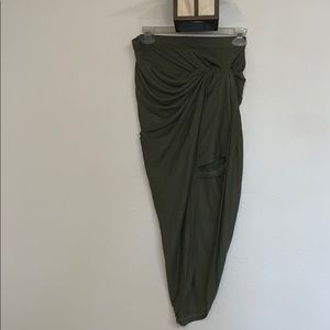 Olive Green Wrap Skirt